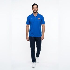 Nike New York Knicks Cool & Dry Game Polo Blue Mens Size 2XL